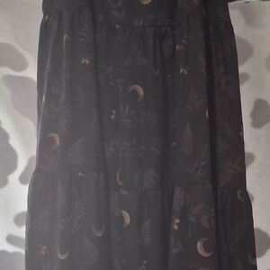 Elegant Black Patterned Dress